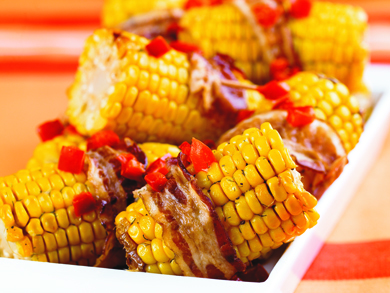 Corn on the Cob with Bacon and Herbed Butter