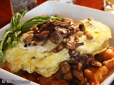 Overstuffed Mushroom Omelet