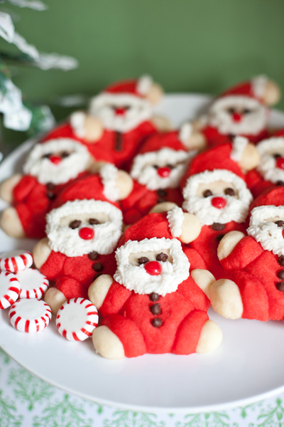 Festive Roly-Poly Santa Cookies