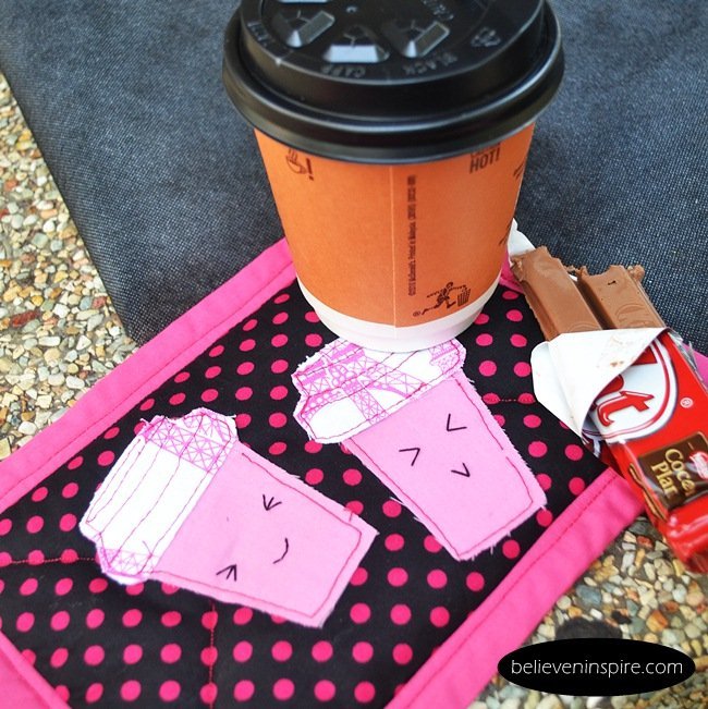 Happy Cup Mug Rug Pattern | AllFreeSewing.com