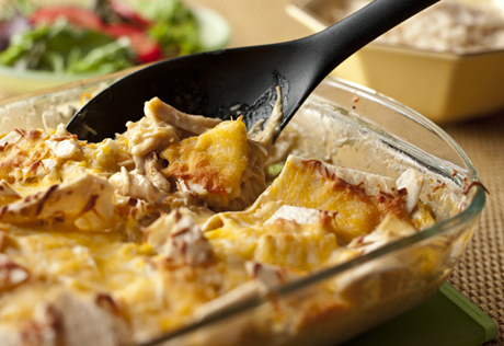 Cheesy Chicken and Tortillas Casserole