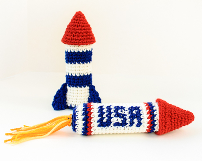 Blast Off Crochet Rockets