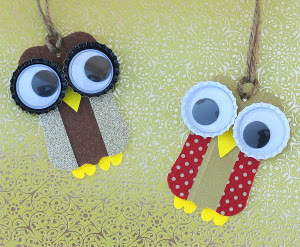 Whimsical Washi Tape Owl Ornament