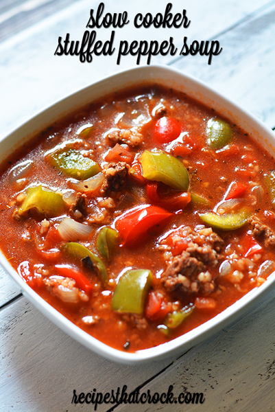 Stuffed Pepper Beef Soup Master