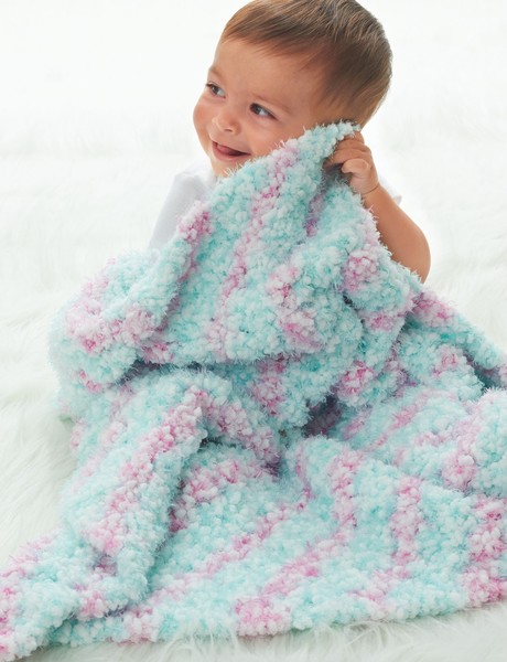 Cotton Candy Crochet Baby Blanket full