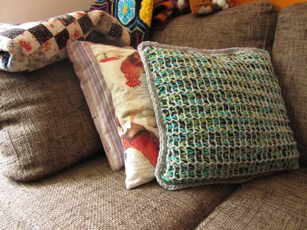 Tunisian Style Pillow Cover