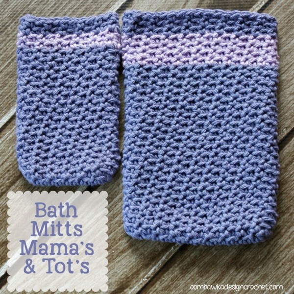 Double the Fun Bath Mitts