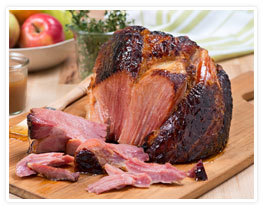 Brown Sugar Honey Bourbon Glazed Ham