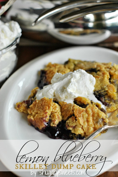 Lemon Blueberry Skillet Dump Cake full