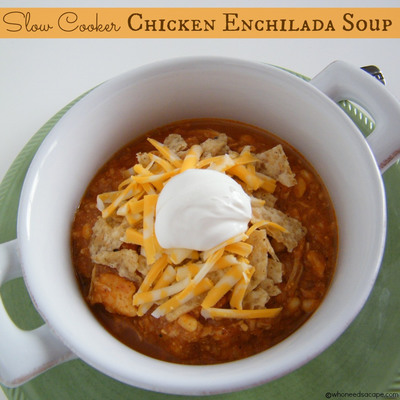 Ultimate Cheesy Chicken Enchilada Soup