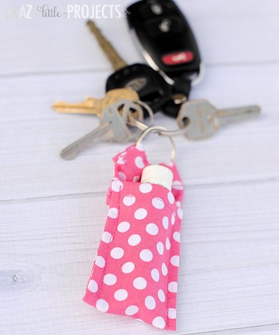 Chapstick Sewn Key Chain