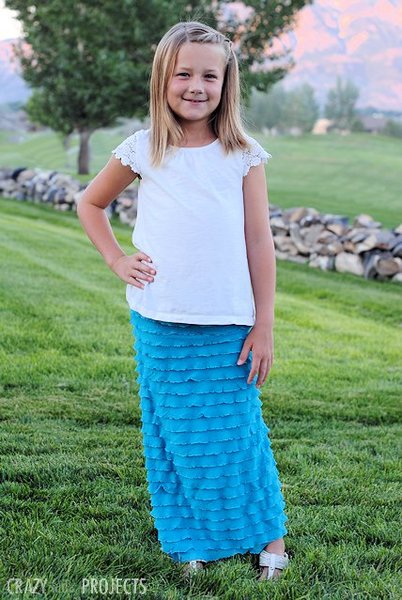 ruffled diy maxi skirt ir