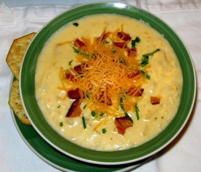 Cheesy Hash Browns and Bacon Soup