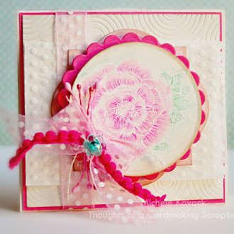 Stamped Watercolor Rose Card IMR