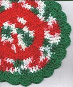 Festive Mistletoe Dishcloth