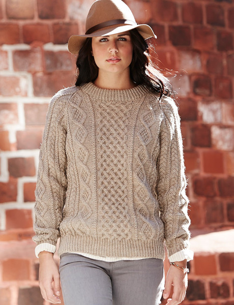 Oats and Honeycomb Cabled Sweater
