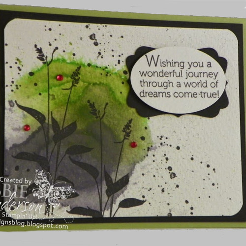 Wishful Thinking Watercolor Ink Card IMR