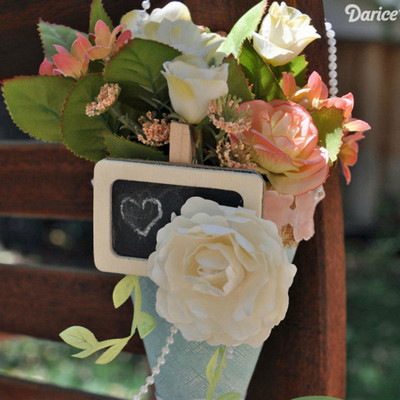 Floral Paper Cone Wedding Aisle Decorations