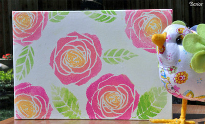 Lovely Stenciled Rose Book Cover