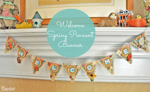 Spring Has Sprung Pennant Banner IMRR