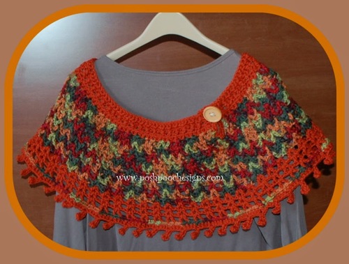 autumn ivy crochet poncho
