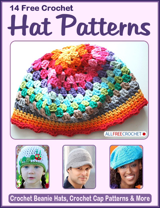 14 Free Crochet Hat Patterns | AllFreeCrochet.com 14-free-crochet-hat-patterns-allfreecrochet-com