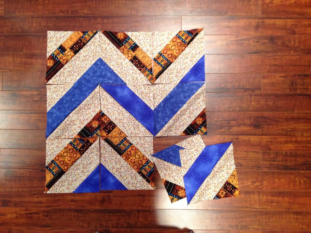 Chevron Strip Tube Block | FaveQuilts.com