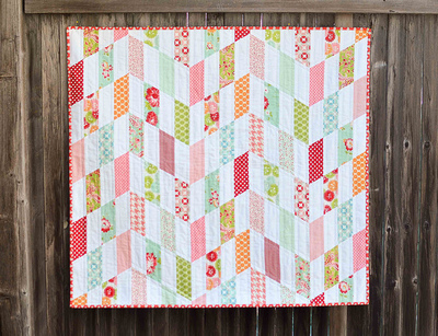 Striped Chevrons Baby Quilt Tutorial