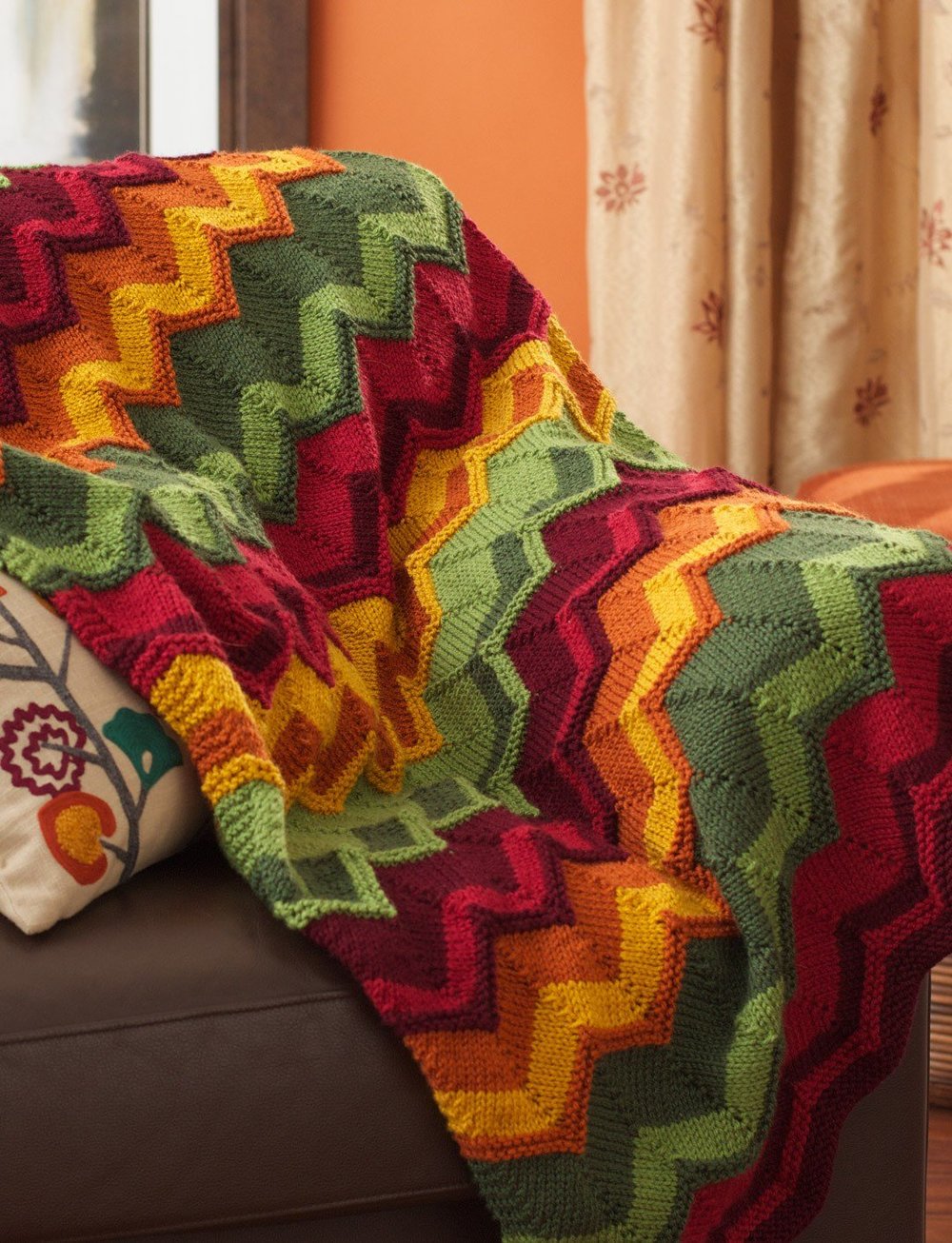 Thanksgiving Throw Knit Afghan Pattern | AllFreeKnitting.com
