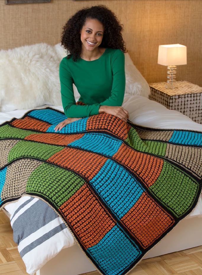 Double the Fun Reversible Crochet Afghan | AllFreeCrochetAfghanPatterns.com