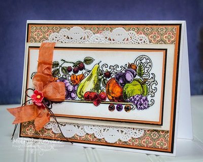 Creatively Colored Thanksgiving Bounty Card