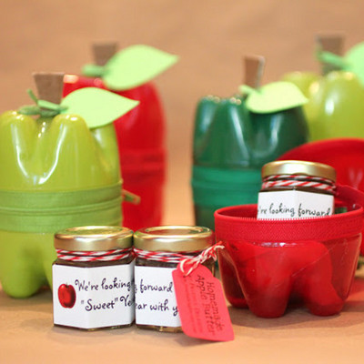 Upcycled Plastic Bottle Apple Containers