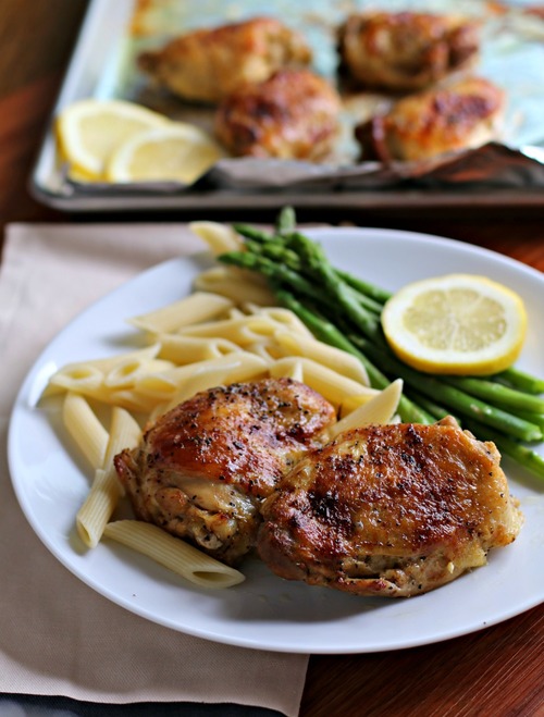 Tangy Lemon Pepper Chicken Thighs