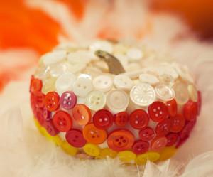 Candy Corn Button Pumpkins