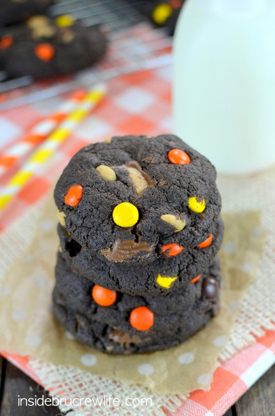 Chocolate Reese's Cake Mix Cookies