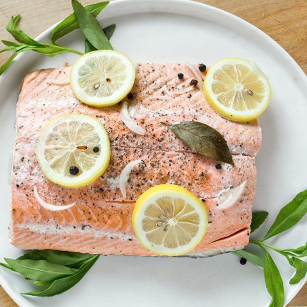 poached salmon with lemon and fresh herbs master