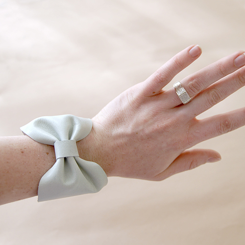 DIY Leather Bow Cuff