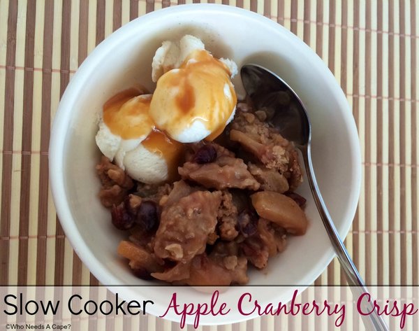 Slow Cooker Apple Cranberry Crisp