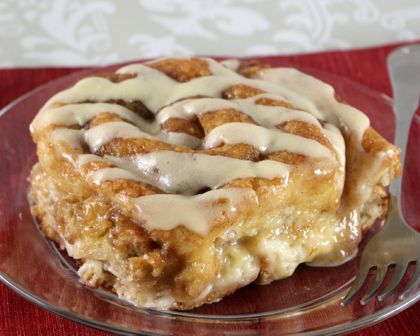 Gooey Stuffed Cinnamon Roll Bake