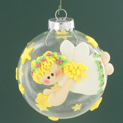 Angelic Clay-Embellished Ornament
