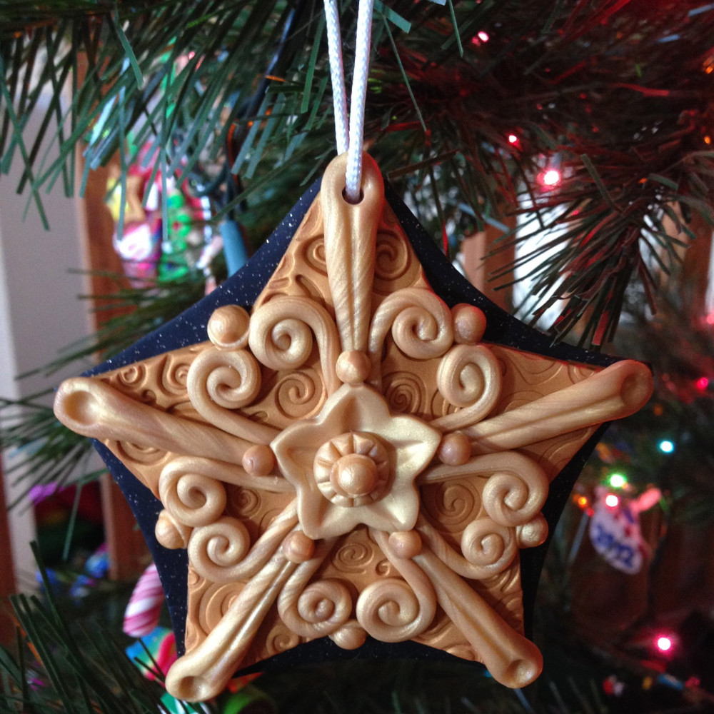 Twinkle, Twinkle Little Star Clay Ornament  AllFreeHolidayCrafts.com