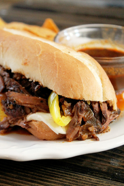 Slow Cooker French Dip Sandwich