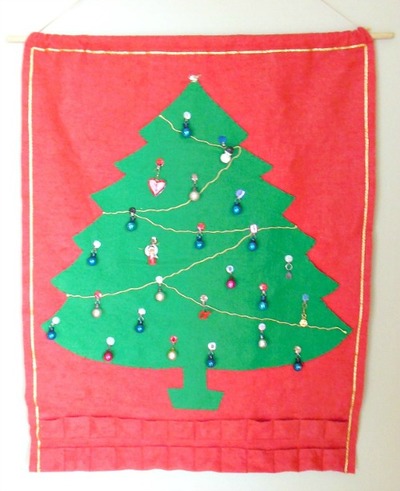 Fabric Christmas Tree Advent Calendar