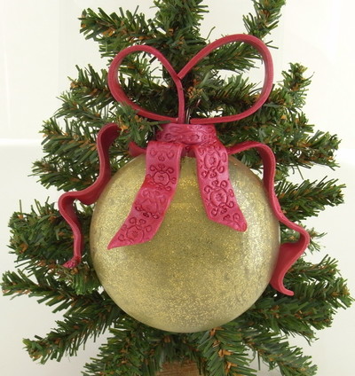 Clay Ribbon Christmas Tree Ornament