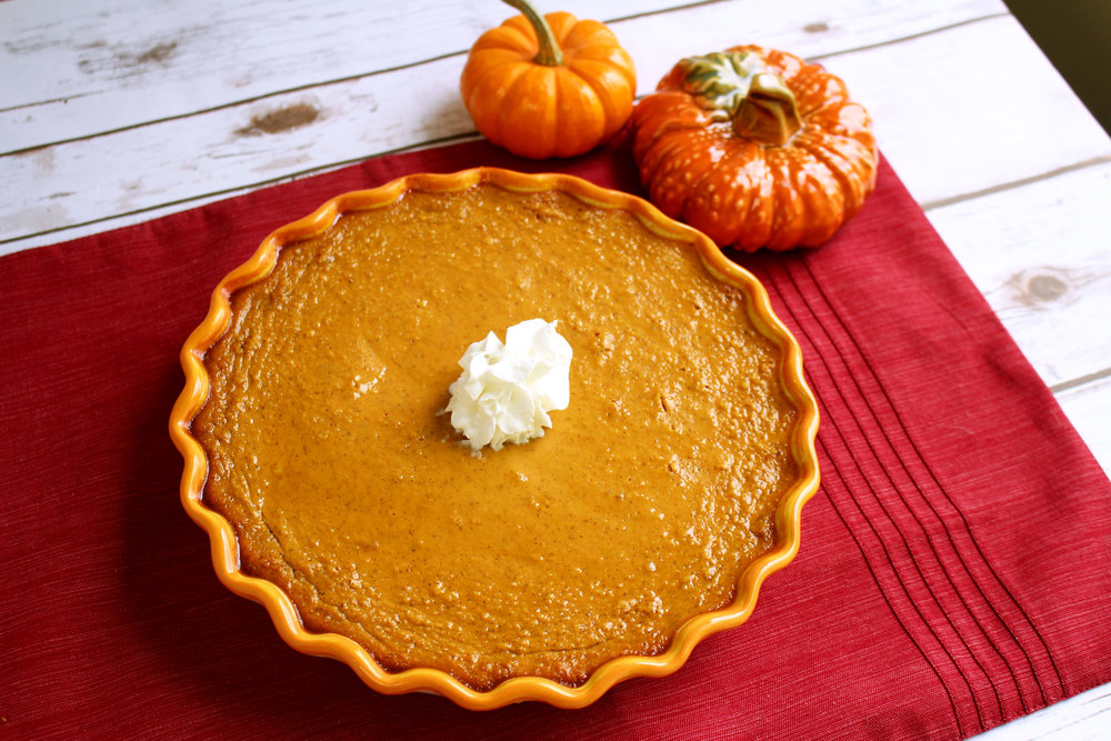 Crustless Classic Pumpkin Pie | TheBestDessertRecipes.com
