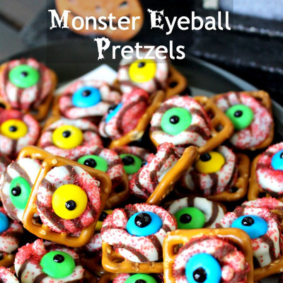"I See You" Monster Eyeball Pretzels