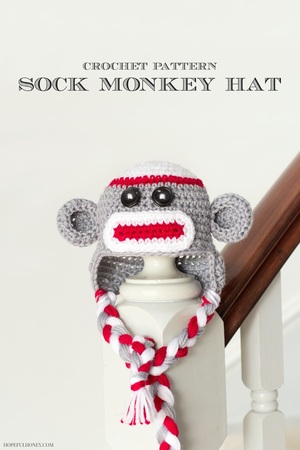 Monkey in the Round Baby Hat