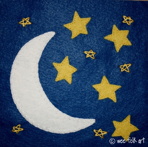 Moon and Stars Applique Templates