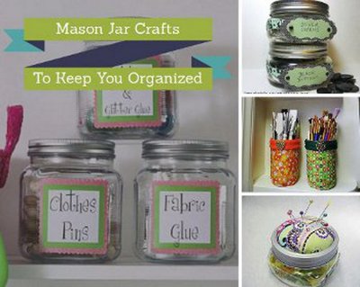 10 DIY Mason Jar Storage Ideas