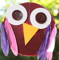 Recycled CD Owl